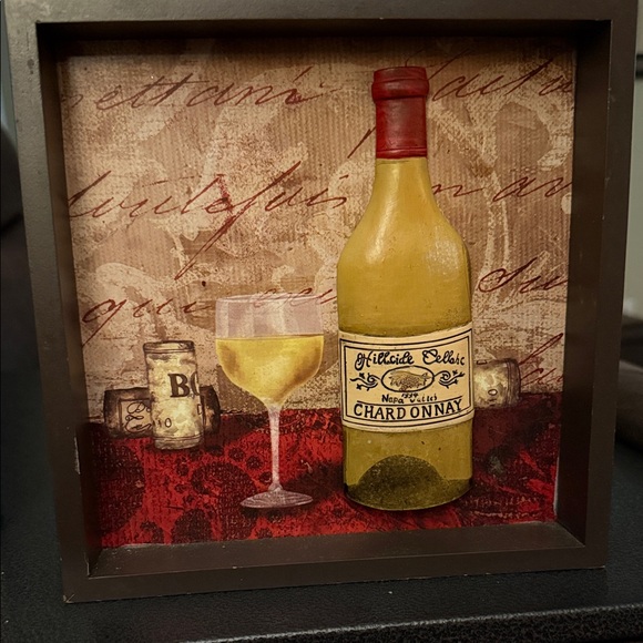 Wine Bottle and Glass Wall Art Set - Picture 2 of 3
